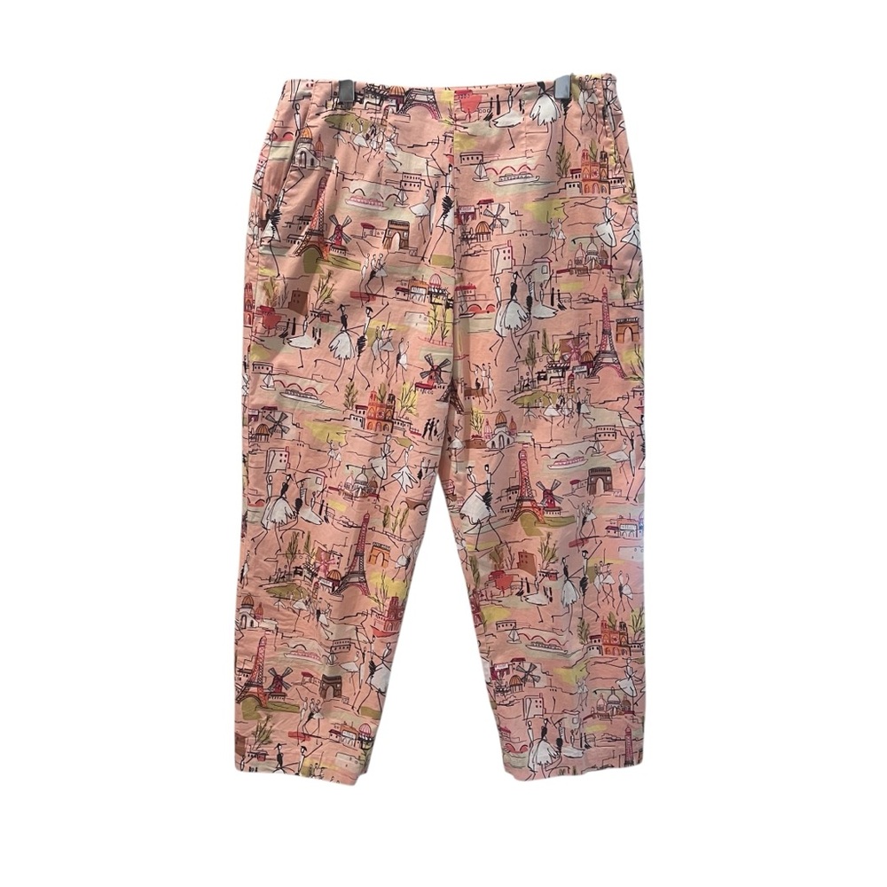 Exofficio Women's Colorful City Printed Pants Cotton‎ Pink Size 8